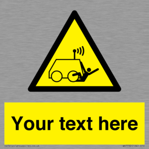 Custom warning run over by operator controlled machine